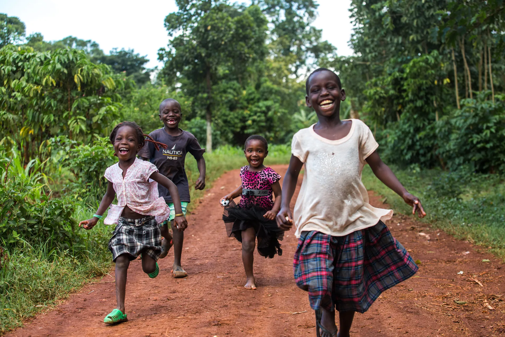 Their father’s money transfer helps Namazzi and her siblings pay for school supplies